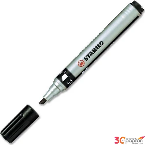 Alkoholos marker Stabilo Mark-4-all 1-4mm vágott hegyű fekete Írószerek STABILO 653/46