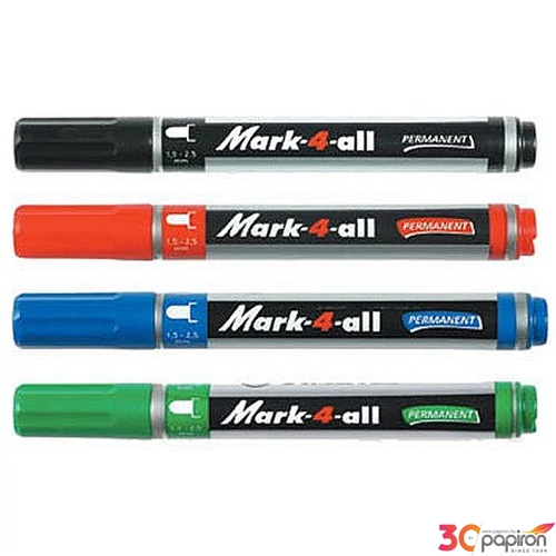 Alkoholos marker Stabilo Mark-4-all 1,5-2,5mm kúpos hegyű piros Írószerek STABILO 651/40