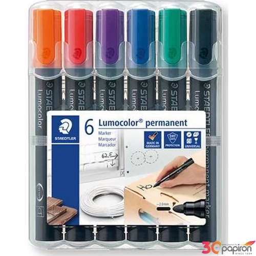 Alkoholos marker Staedtler készlet, 2 mm, kúpos,Lumocolor 352 6 különböző szín