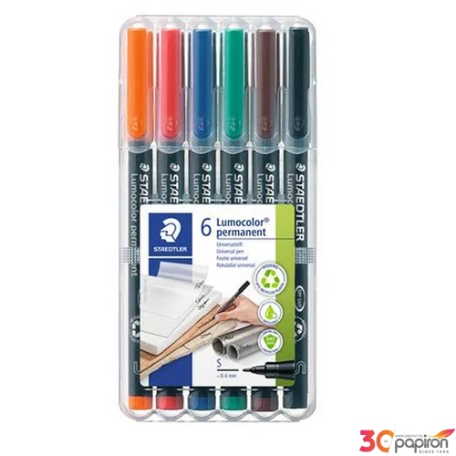 Alkoholos marker Staedtler Lumocolor 313 S OHP 0,4mm tűhegyű 6szín Írószerek STAEDTLER 313 WP6