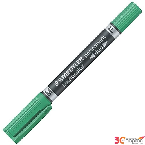 Alkoholos marker Staedtler Lumocolor Duo F/M 0,6/1,5mm kúpos zöld Írószerek STAEDTLER 348-5