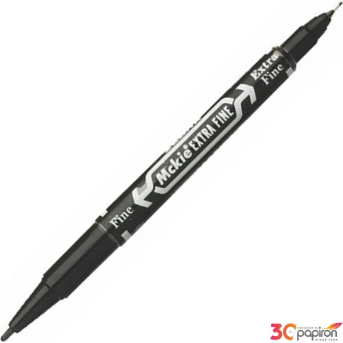 Alkoholos marker Zebra 0,5/1,0 mm, kétvégű,Mckie Extra Fine fekete