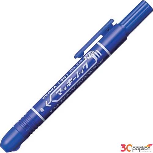 Alkoholos marker Zebra 1,3 mm, nyomógombos,Mckie Retractable kék