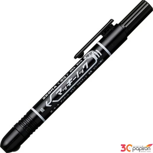 Alkoholos marker Zebra 1,3 mm, nyomógombos,Mckie Retractable fekete