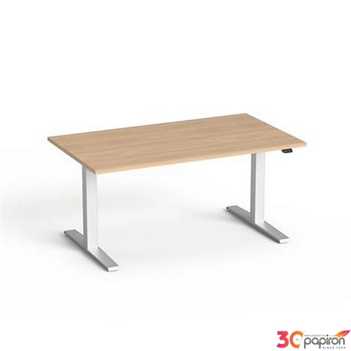Állítható magasságú íróasztal 140x80cm MAYAH Freedom SV-302 kőris