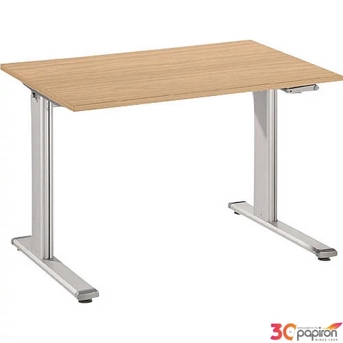 Íróasztal Állítható magasságú 800x1200mm Világosszürke kézi 610-404 FH