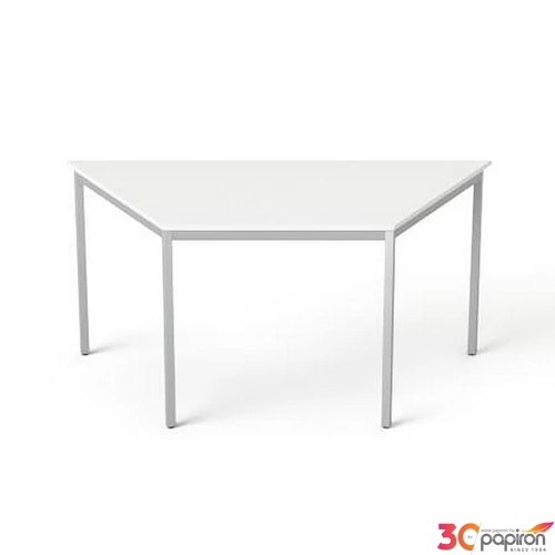 Általános asztal fémlábbal trapéz alakú 75x150/75cm MAYAH Freedom SV-41 fehér