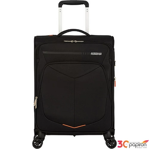 American Tourister kabinbőrönd Summerfunk 55/20 bővíthető bőrönd 124889/1041 fekete, 4 kerekű, textil
