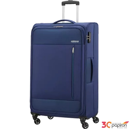 American Tourister bőrönd 80/3 Heat Wave 80/30 TSA 130669/6636 combat navy, 4 kerekű, text
