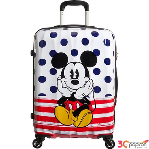 American Tourister bőrönd Alfatwist Disney Legends SPIN 65/24 64479/9072 Mickey Blue Dots