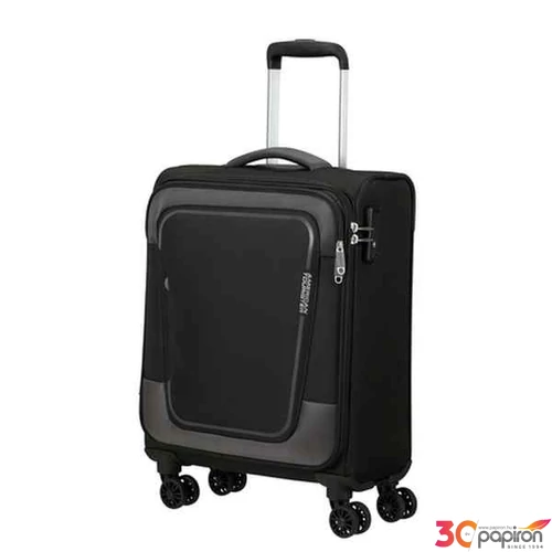 American Tourister kabinbőrönd Pulsonic Spinner 55/20 Exp Tsa 14'6516/423-Asphalt Black