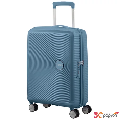 American Tourister kabinbőrönd Soundbox Spinner 55/20 Exp 88472/E612-Stone Blue
