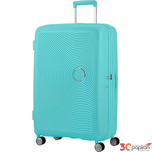 American Tourister bőrönd Soundbox spinner 77/28 Poolside Blue 88474/8864 Poolside Blue - 4 kerekű