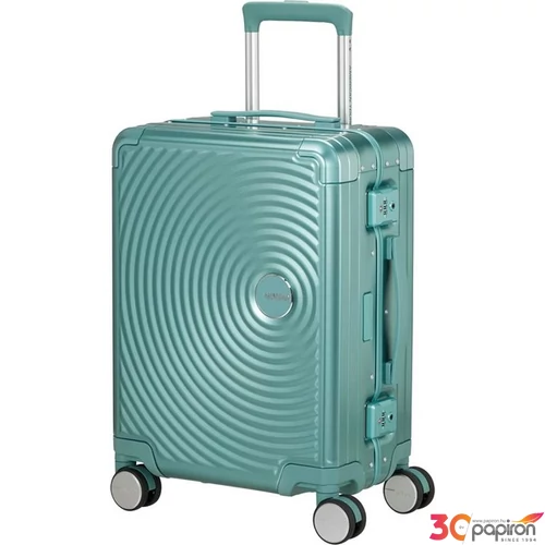 American Tourister kabinbőrönd Soundbox Alu Spinner 55/20 Tsa 155707/A644-Dusty Turquoise