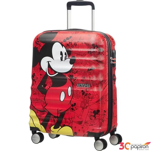 American Tourister kabinbőrönd WAVEBREAKER Disney spinner 55CM 55X40X20CM MICKEY COMICS RED