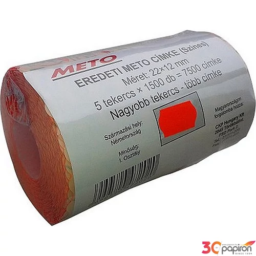 Árazószalag 22x12 mm Meto piros 5 db/cs
