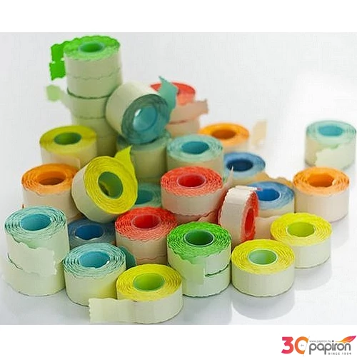 Árazószalag 25x16 mm gyengített ragasztóval fehér 10 db/cs