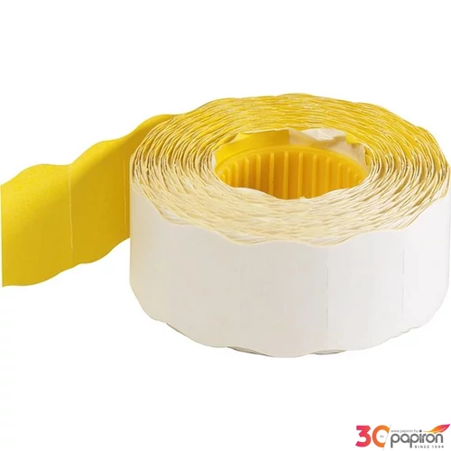Árazószalag 25x16 sárga stancolt