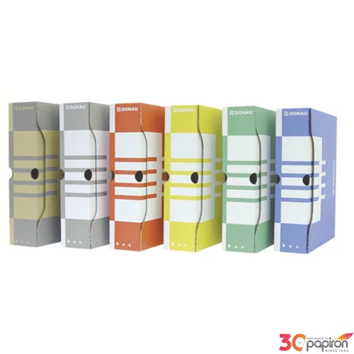 Archiváló doboz A4 Donau sárga 100mm Sárga Iratrendezés DONAU 7661301FSC-11