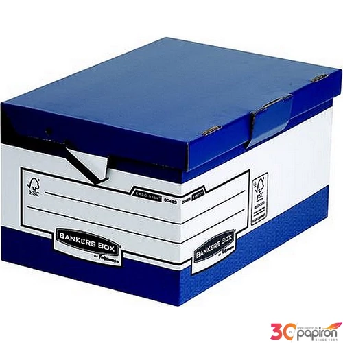 Archiváló doboz ergonómikus, Csapófedeles Bankers Box System by Fellowes 10db/cs
