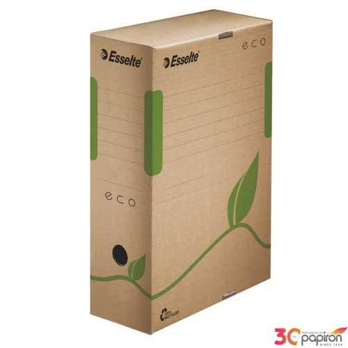 Archiváló doboz Esselte 100mm A4, újrahasznosított karton, barna, Eco 100x327x233 mm