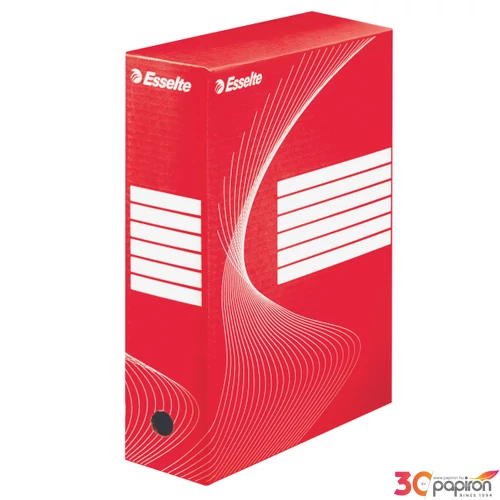 Archiváló doboz Esselte BOXYCOLOR színes 100mm piros Esselte