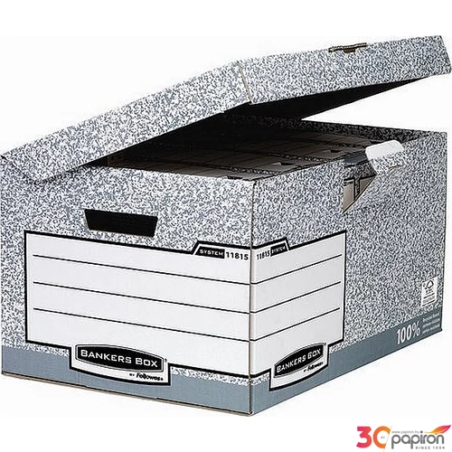 Archiváló konténer Fellowes BANKERS BOX® SYSTEM csapófedeles szűrke Iratrendezés FELLOWES 1181501