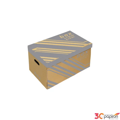 Archiváló konténer Fornax 522x351x305mm, 6db iratrendezőhöz+tető