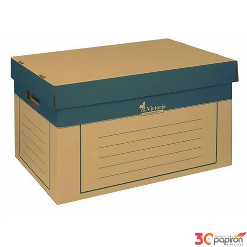 Archiváló konténer Victoria 320x460x270mm natúr karton 2db-os Iratrendezés Victoria 38074