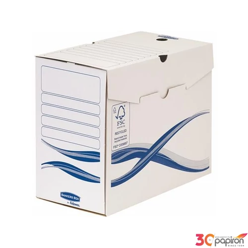 Archiválódoboz A/4 Fellowes 150mm Bankers Box Basic, kék-fehér Iratrendezés, archiválás