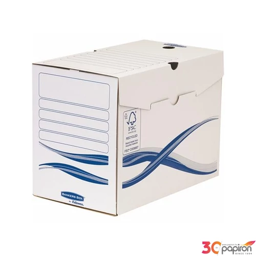 Archiválódoboz A/4 Fellowes 200mm Bankers Box Basic, kék-fehér Iratrendezés, archiválás