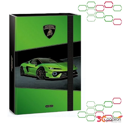 Ars Una Füzetbox A4 26 Lamborghini  26' zöld 50855223  350gr vastag kartonból