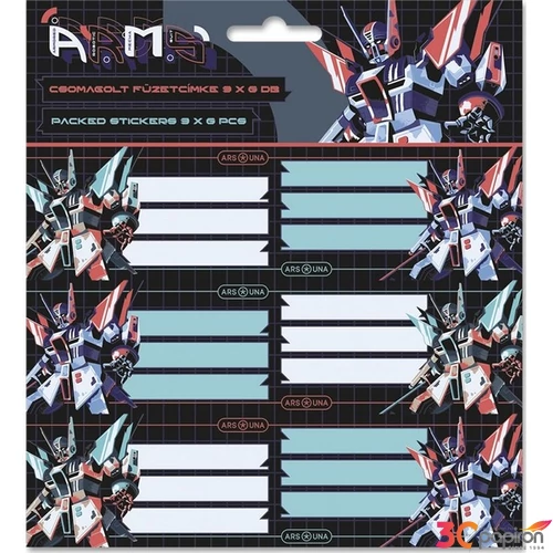 Ars Una Füzetcímke 6x3db A.R.M.S. 26'