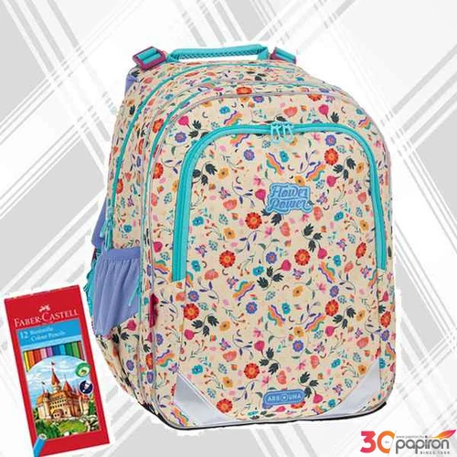 Ars una iskolatáska ErgoFit 23 24L ergo-fit Flower Power (5260) 56172607 prémium 3év garancia