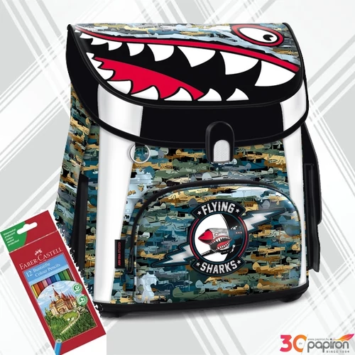 Ars una iskolatáska kompakt 20 Flying Shark 54490017 mágneszár 3év garancia alsósokn