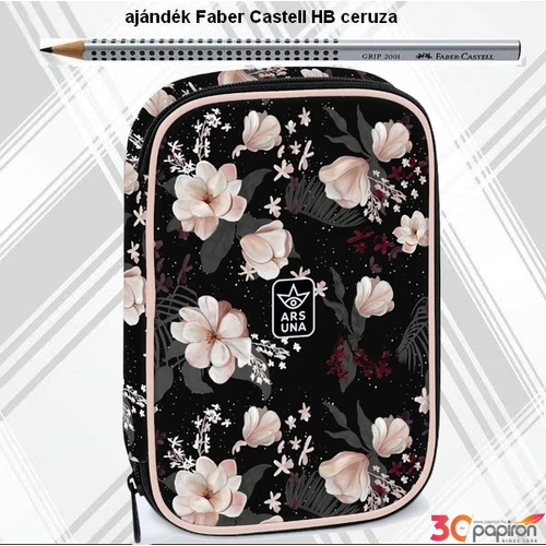 Tolltartó többszintes Ars Una Flowery black (5374) prémium 54950878 nagyméretű írószertartókkal plu