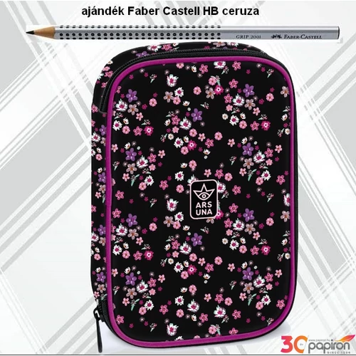 Tolltartó többszintes Ars Una Pearl Blossom black (5377) prémium 54950927 nagyméretű írószertartókkal plu