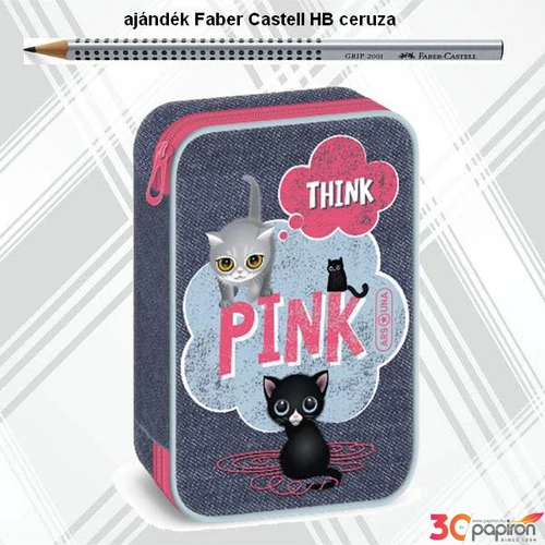 Tolltartó Ars Una többszintes Think Pink - cicás (5285) 23 54950942 nagyméretű írószertartókkal plu