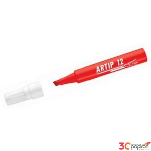 Artip 12 marker piros 1-4mm vágott hegyű flipchart marker ICO táblamarker