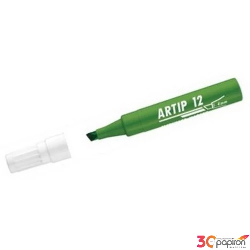 Artip 12 marker zöld 1-4mm vágott hegyű flipchart marker ICO táblamarker