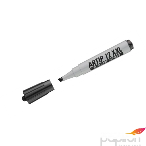 Artip 12 XXL marker fekete 1-4mm vágott hegyű flipchart marker ICO táblamarker