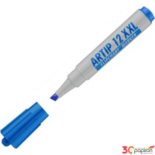 Artip 12 XXL marker kék 1-4mm vágott hegyű flipchart marker ICO filctoll, marker
