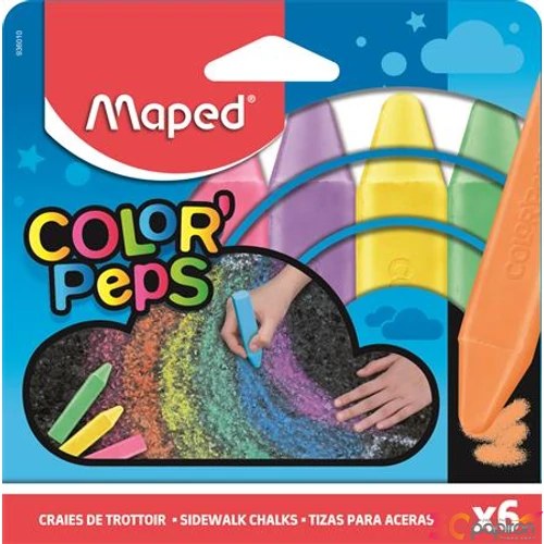 Aszfaltkréta 6 Maped Color'Peps 6 féle szín Írószerek Maped 936010