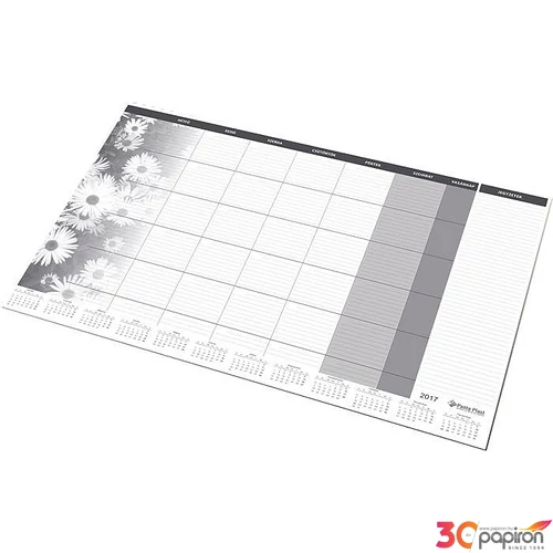 Asztali könyöklő Panta Plast 470x330mm, havi tervezővel virágos Iroda kiegészítő PANTA PLAST0318-0007-99