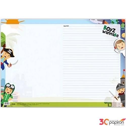 Asztali könyöklő PD 420x297mm Boyz Wannabe, 25lapos, 42x29, 7cm-es iskolaszezonos termék
