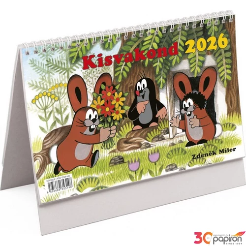 Asztali Naptár 1 2026 T058 Kisvakond Toptimer 2026 kollekció!