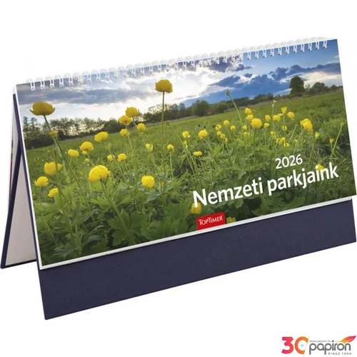 Asztali Naptár 2026 T054 Nemzeti Park Álló Kék Toptimer 2026 kollekció!