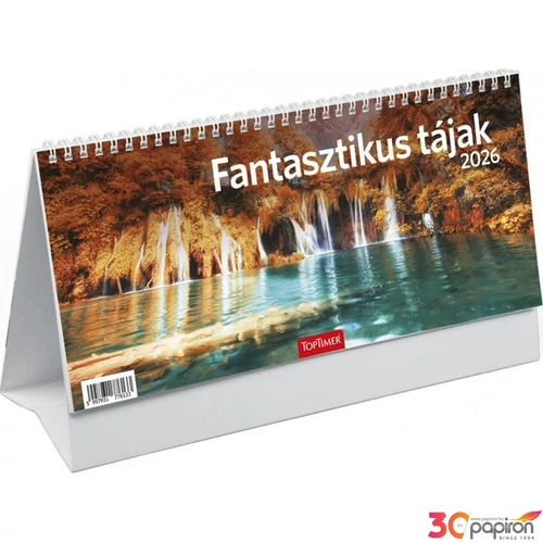 Asztali Naptár 2026 T066 Fantasztikus Tájak Álló Toptimer 2026 kollekció!