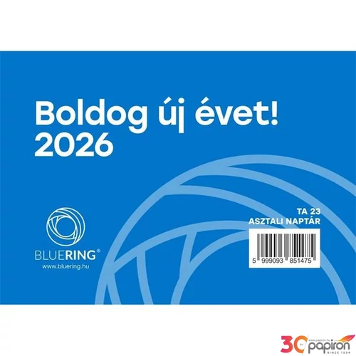 Asztali naptár TA23 2026 asztalinaptár TA23 naptárhát nélküli