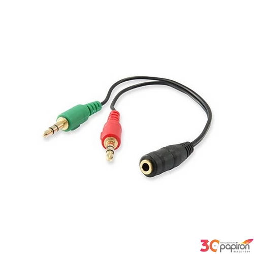 Audio elosztó kábel 13cm 1 bemenet/2 kimenet EQUIP